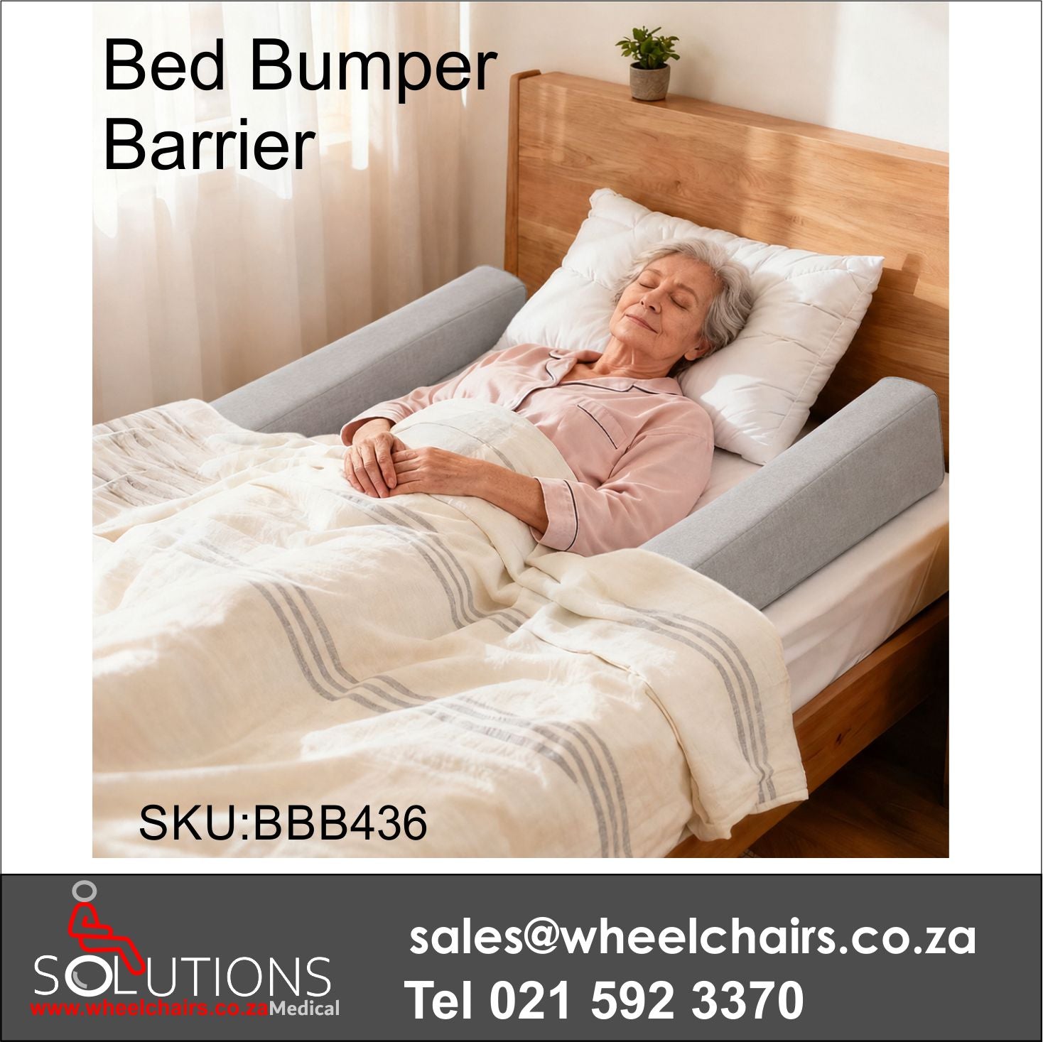 Bed Bumper Barrier – Grey