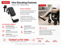 Rental Wheelchair elevating footrest