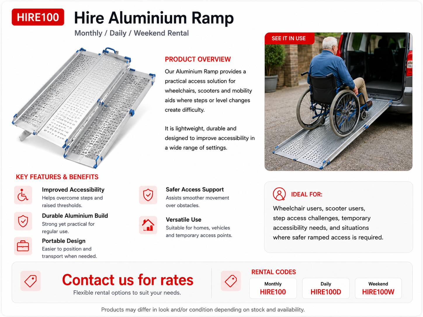 HIRE WHEELCHAIR RAMPS