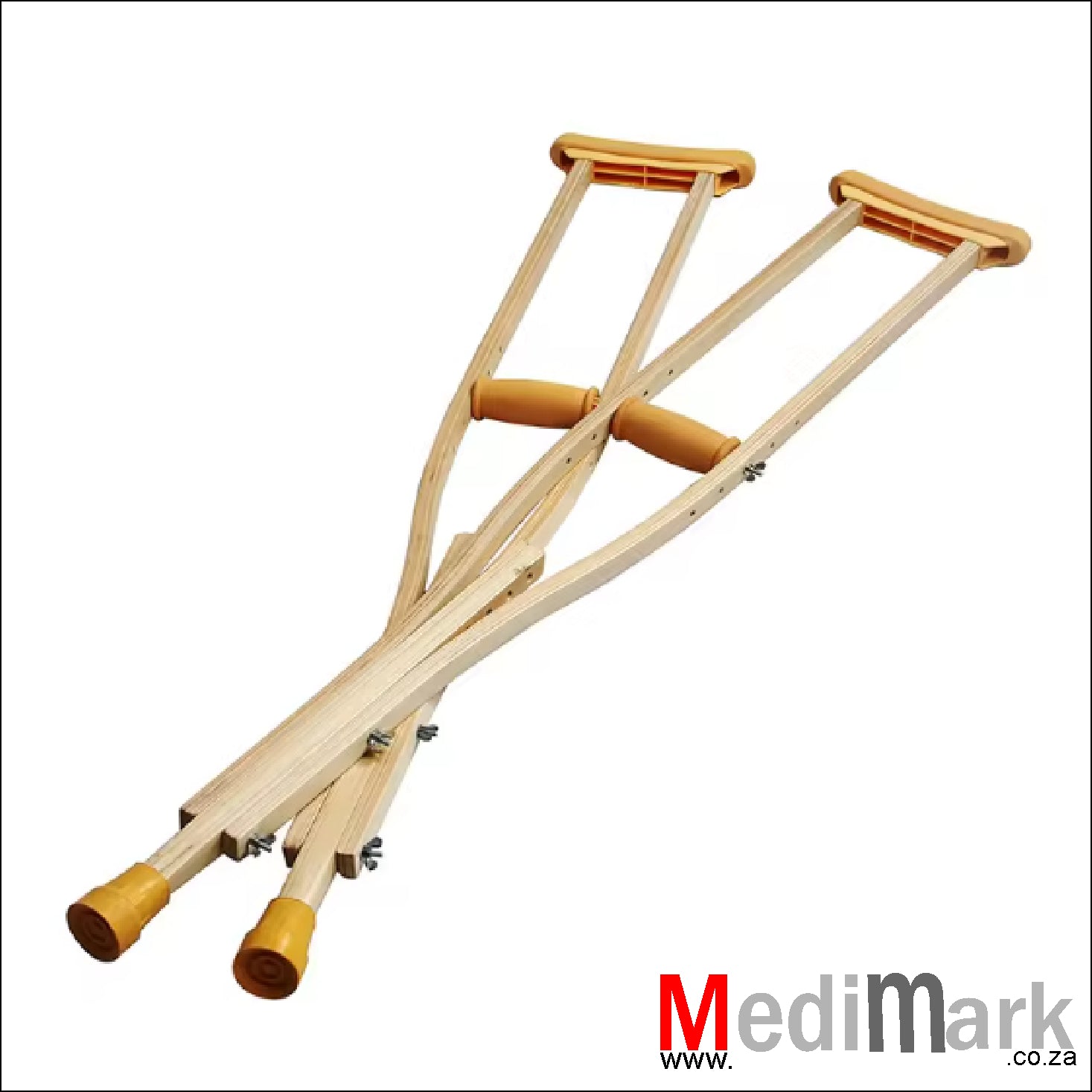 CRUTCHES WOODEN HEIGHT ADJUSTABLE
