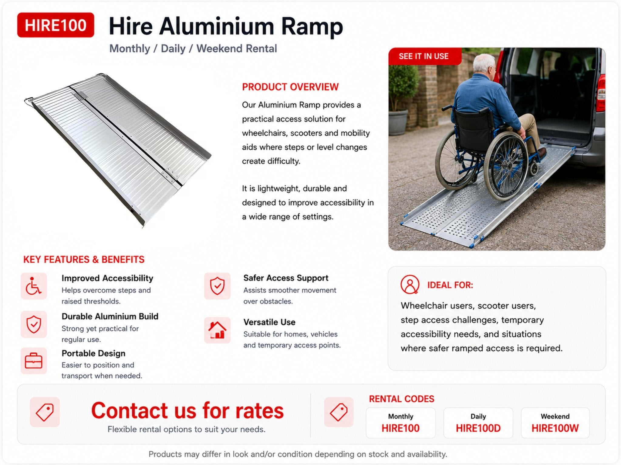 HIRE WHEELCHAIR RAMPS
