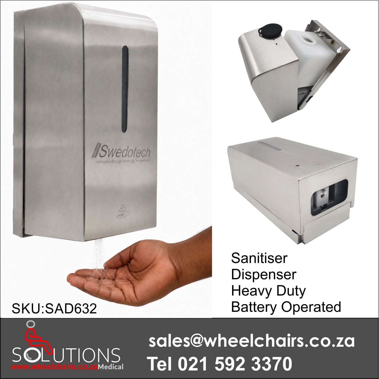 Automatic Stainless Steel Hand Sanitizer Dispenser