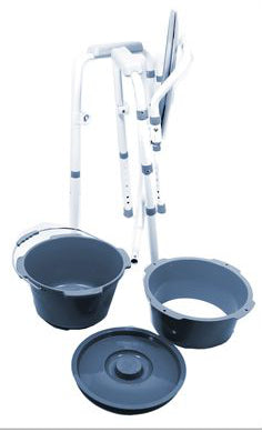 COMMODE FOLDING STEEL POWDER COATED