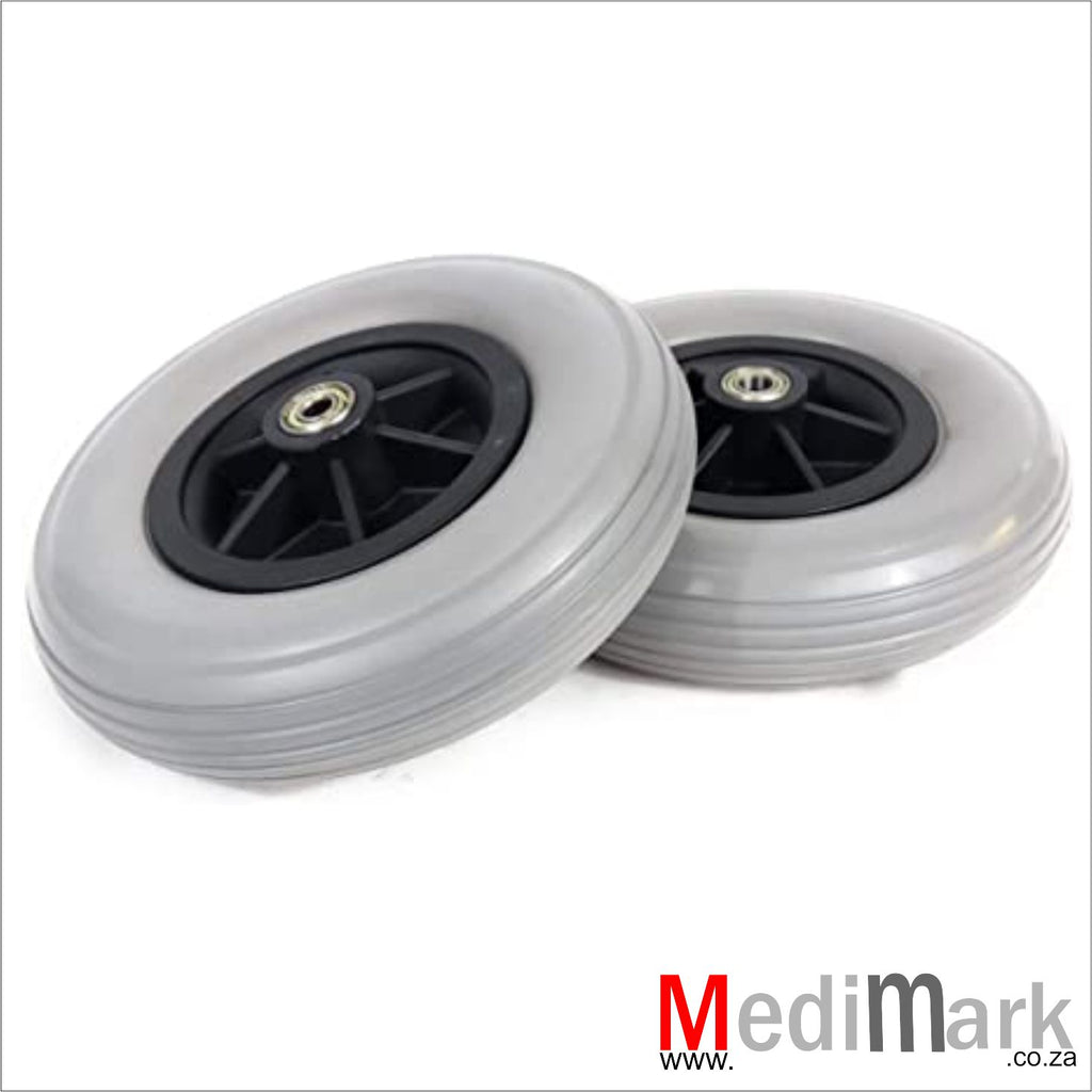 Castors wheelchair 8x2" (200x50) Solid PU