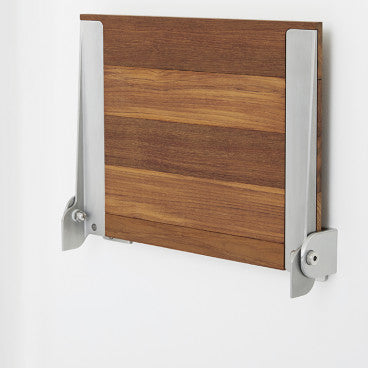SHOWER SEAT WITH TIMBER SLATTED SEAT